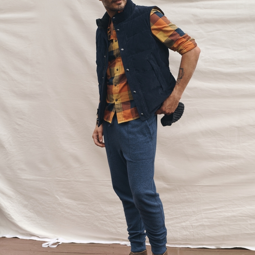 Corduroy puffer vest